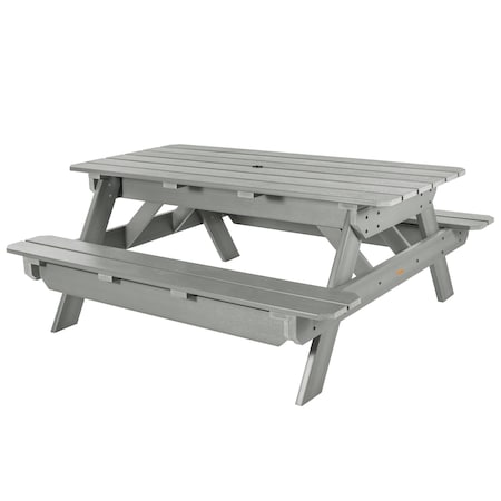 Highwood Usa Rectangle Hometown Picnic Table, Coastal Teak, 6 ft L, 30 in H Overall AD-TBL-HI02-CGE